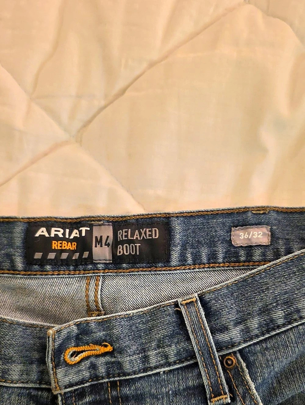 Ariat Rebar M4 Durastar Boot Cut Jeans in Blue 36x32